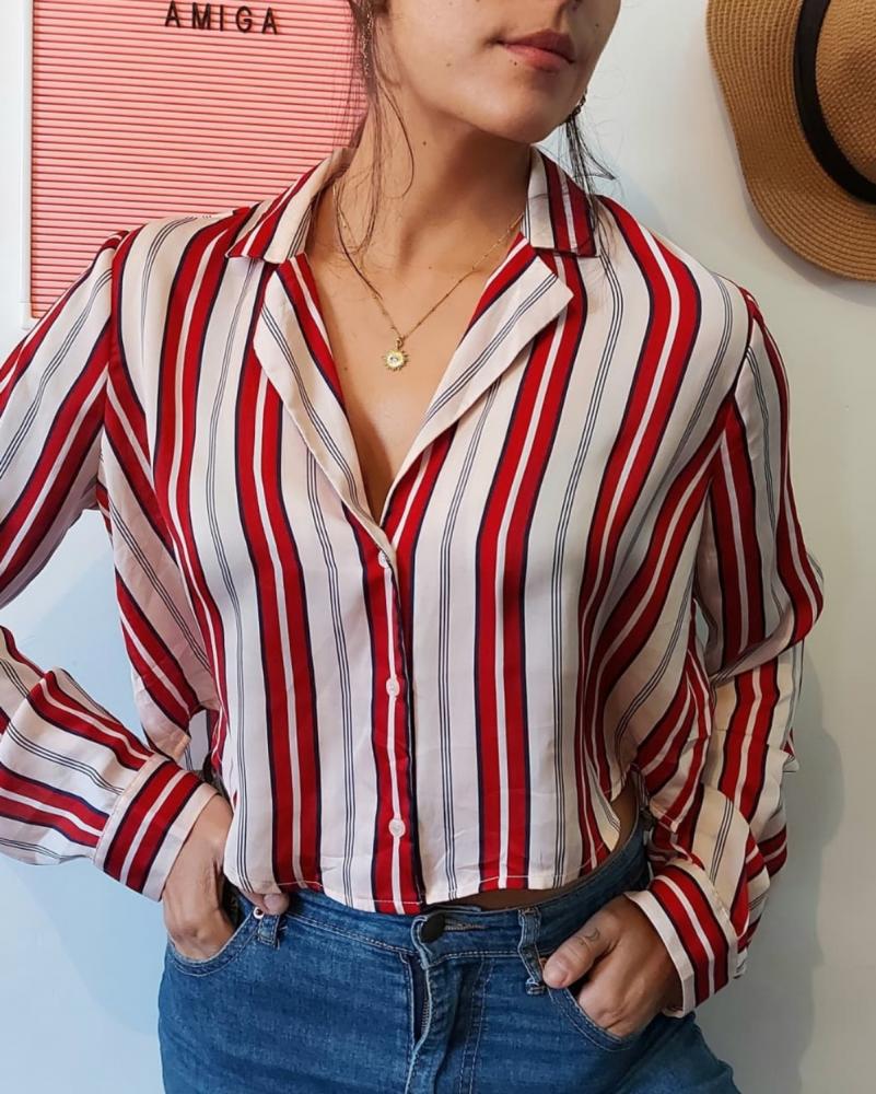 blusa rayas forever 21